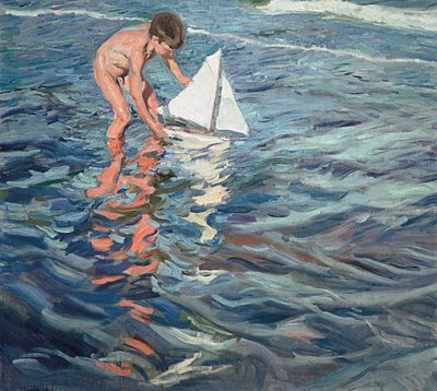 La piccola barca a vela da Joaquín Sorolla